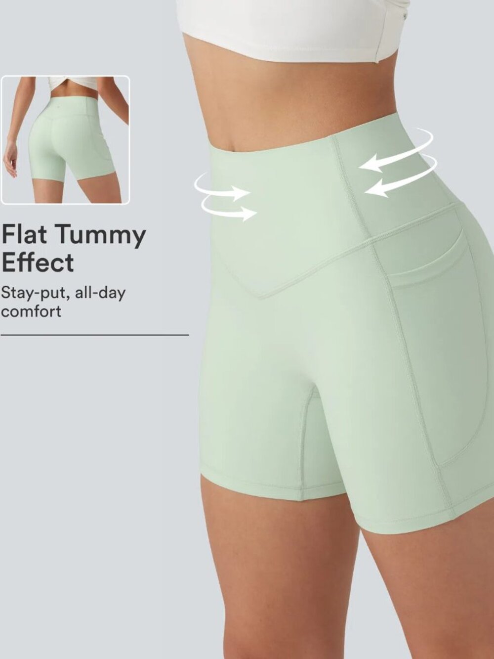 Halara SMALL UltraSculpt High Waisted Tummy Control Shaping Biker Shorts 5''